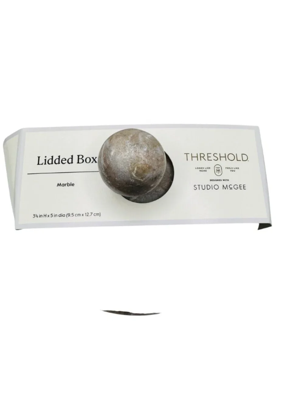 Threshold Studio McGee Marble Lidded Box Home Décor Storage